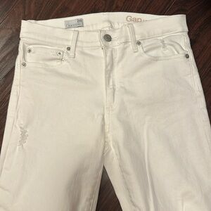 Gap White Skinny Straight Jeans 28 NEW